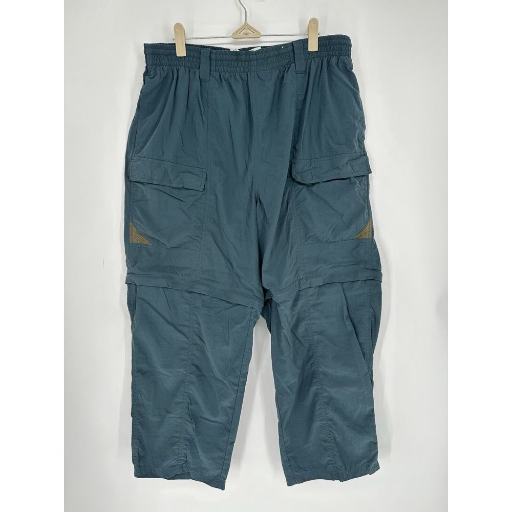 Columbia PFG Omni-Shade Women's Size XL  32"‎ Waist Convertible Nylon Pants Blue